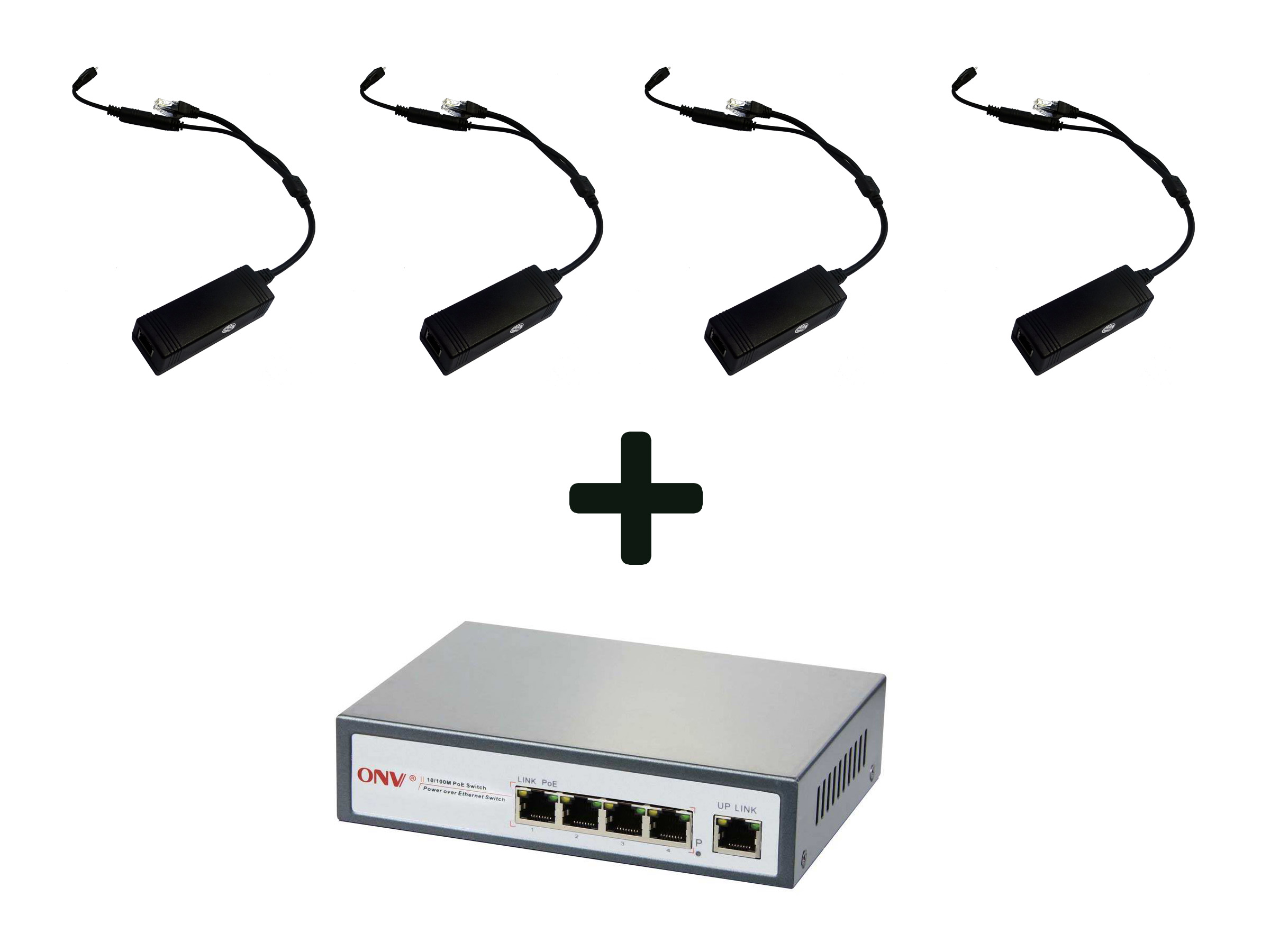 Raspberry Pi/micro-USB PoE kit (power up to 4 Pi's)